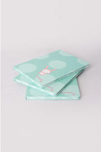 A5 green bunny b hardback notebook (3 styles)